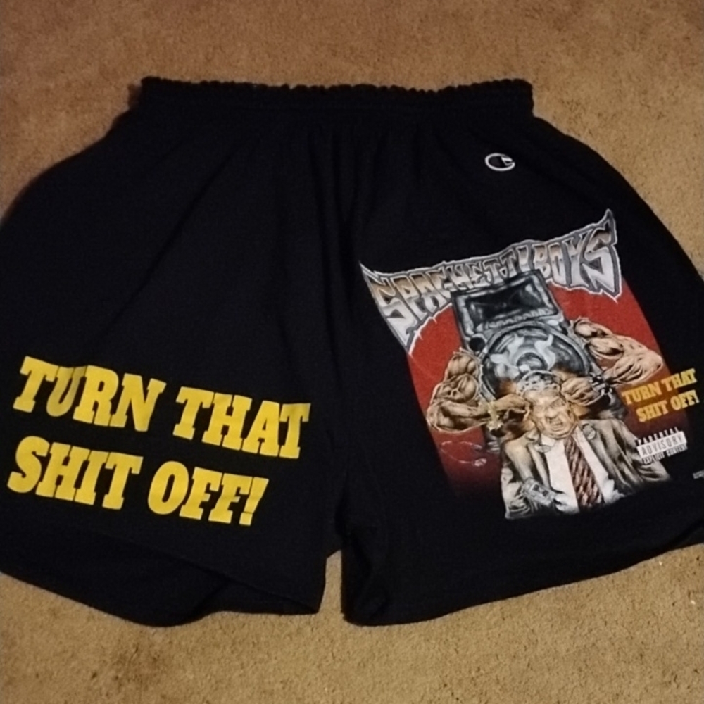 Champion Black Graphic Men's Shorts Spaghetti Boys
